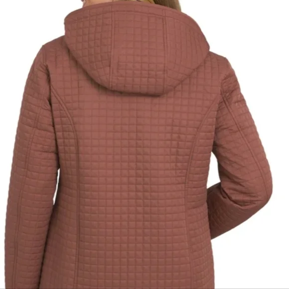Lands' End Women's Quilted Puffer Jacket in Rust - Picture 5 of 8